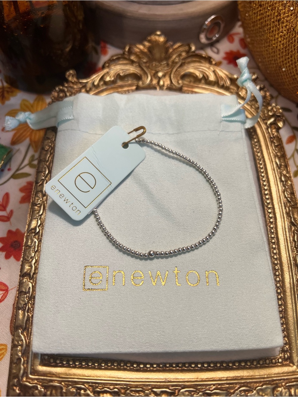 enewton Silver Beaded Stretch Bracelet